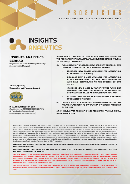 Insights Analytics Berhad Prospectus 2025 Cover